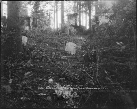 A view of the Indian Cemetery at Little Neck, 1926 (NYC Municipal Archives)